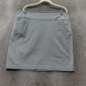 Talbots A Line Skirt Women 16 Striped Pocket Back Zip Knee Length Stretch Cotton